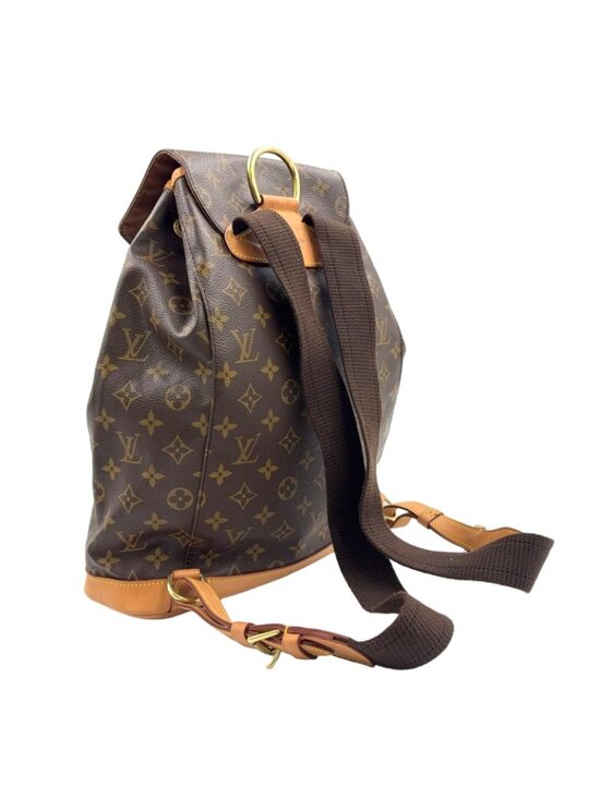Louis Vuitton Montsouris GM Monogram Leather Brown Light Backpack Gold main image 7
